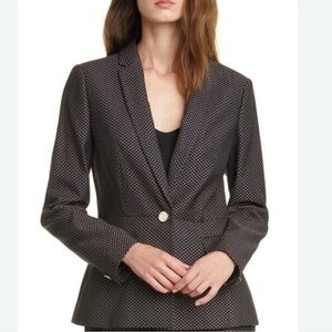 Ted Baker London Blazer Jacket Black Jacquard NEOLAA Suit Women 1 / US 4 Small